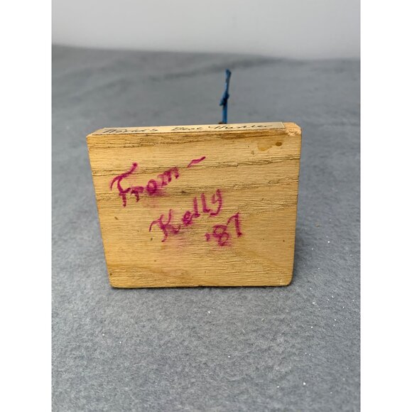 Worlds Best Hunter Metal Welded Sculpture on Wood Base Iron Figurine Vintage 198 - Picture 6 of 12